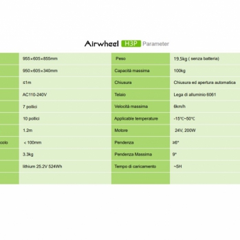 H3PC AIRWHEEL- Carrozzina elettrica pieghevole