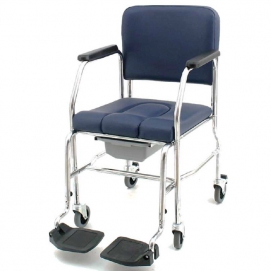 Sedia comoda WC imbottita con ruote - Art. 55W PIAI