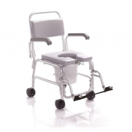 Sedia comoda per doccia e bagno con ruote